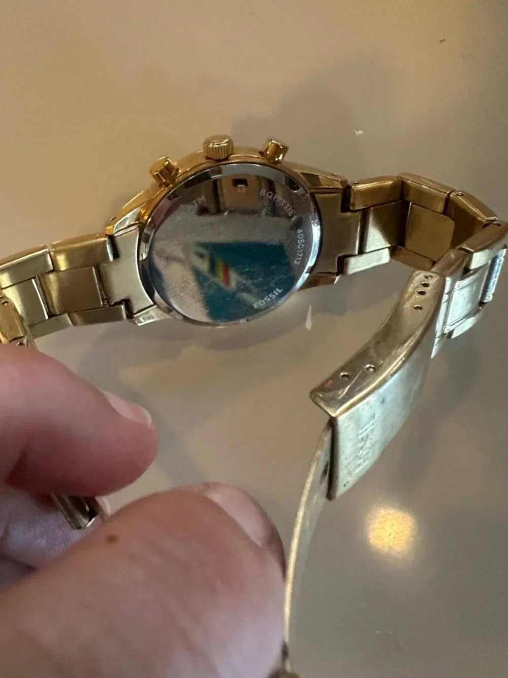 Fossil chronograph gold